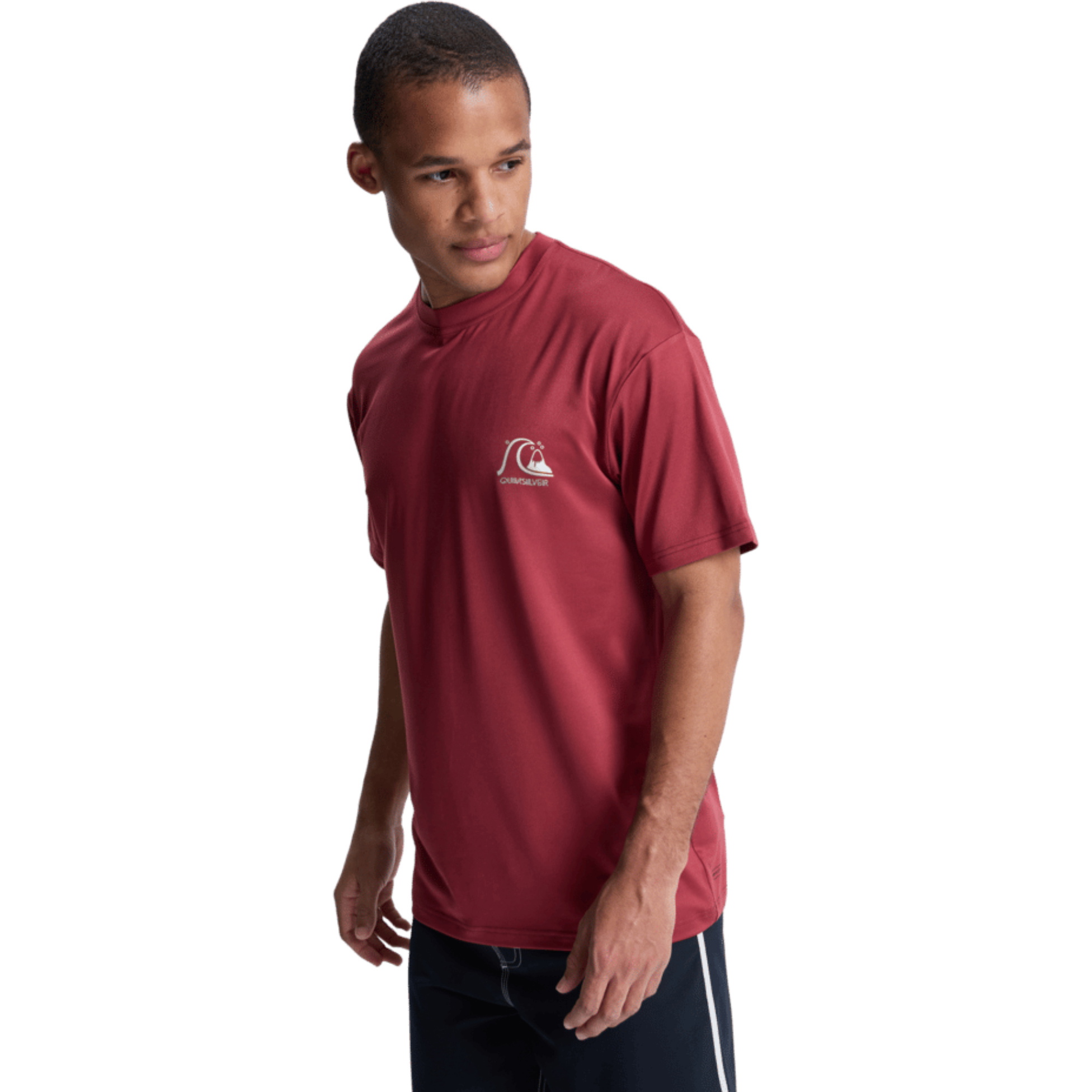 2026 Quiksilver M&auml;nner DNA Surf Tee Kurzarm-Lycra-Weste AQYWR03138 - Burnt Russet